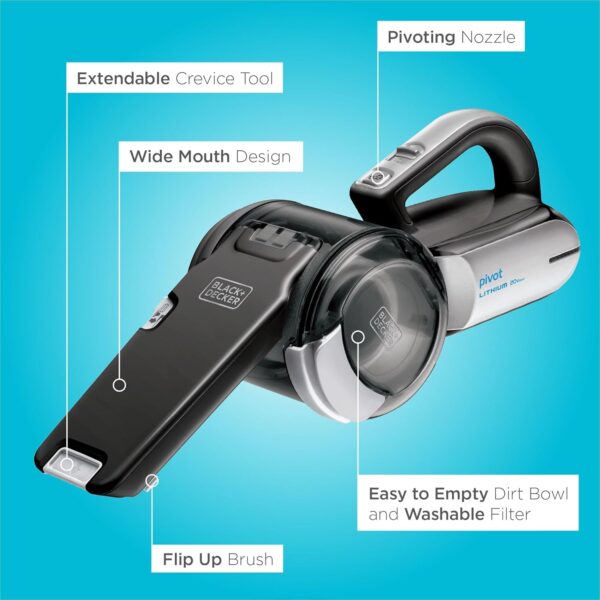 BLACK+DECKER PIVOT VAC Cordless Handheld Vacuum